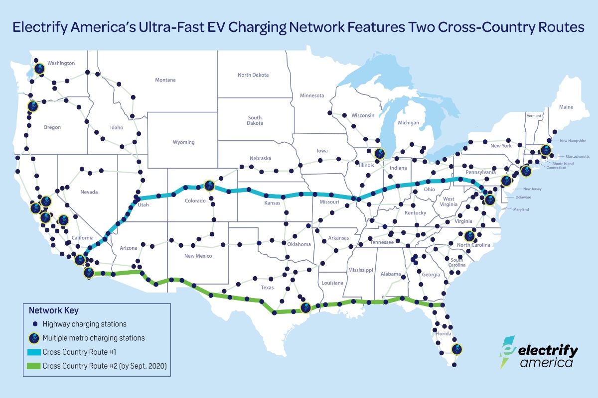 Electrify America Completes First Cross-country Charging Route - Smart ...